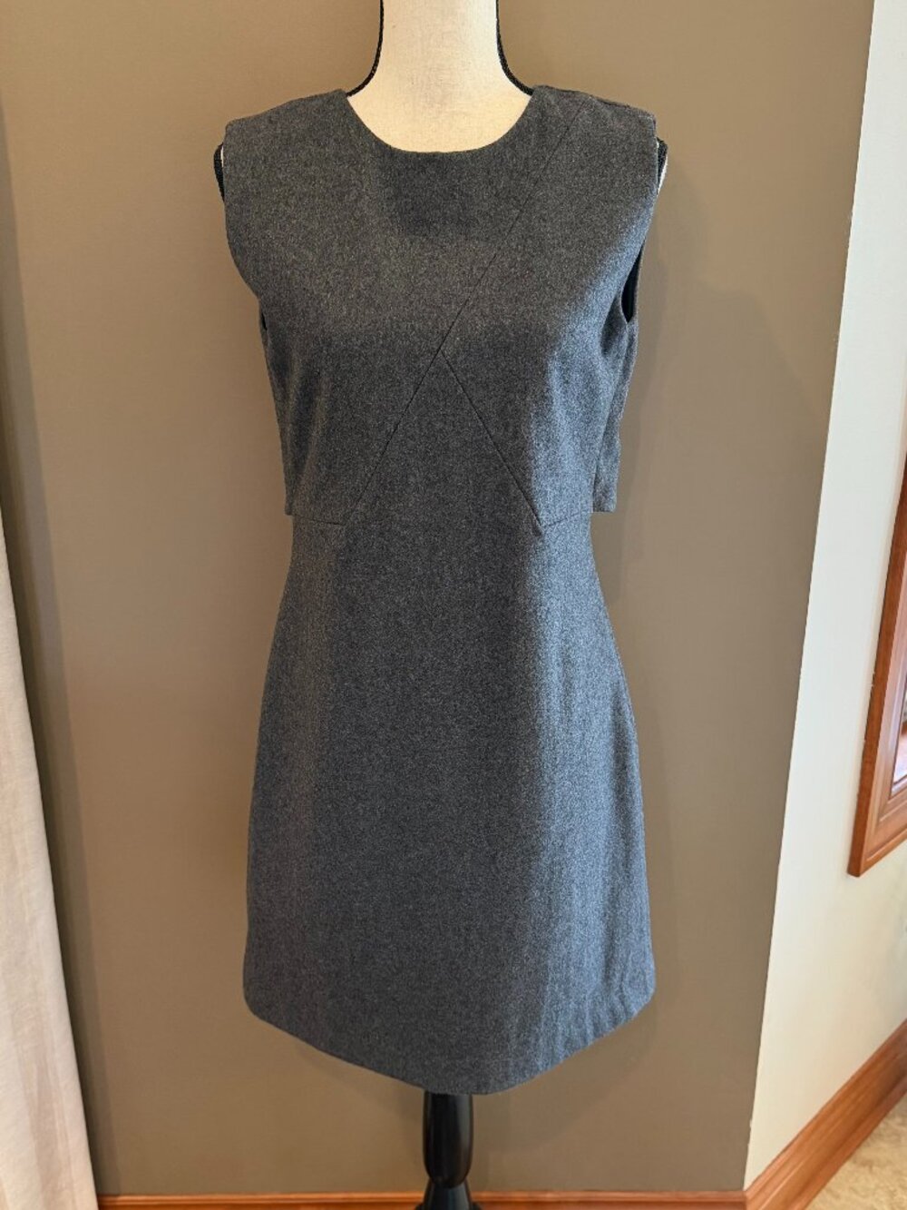 Kate Spade Saturday Womens Wool Blend A-line Shift Dress Steel Heather, Size 8